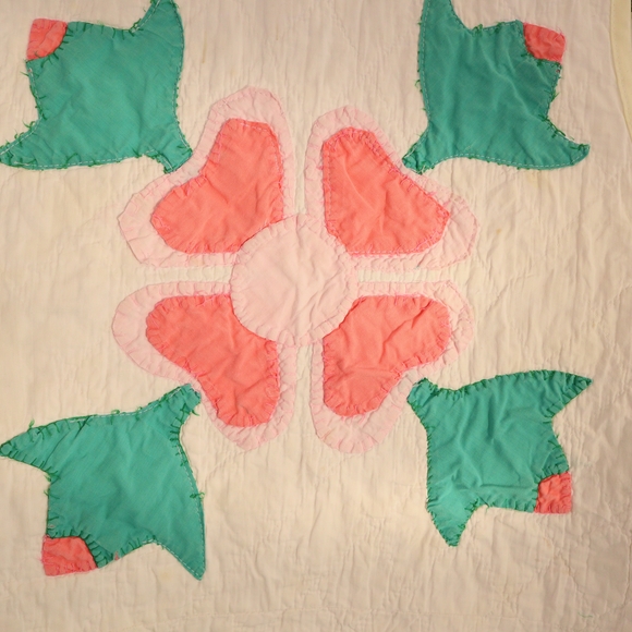 Upcycled Quilt Chore Coat Barn Jacket Appliqué XL • 2XL - Picture 14 of 15